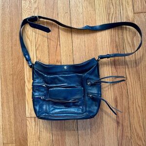 Rebecca Minkoff Dark Navy Dexter Leather Shoulder Bag